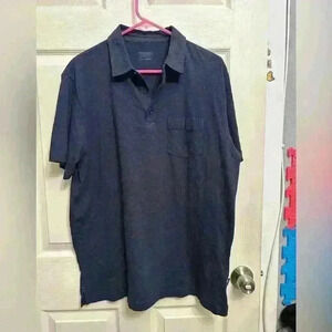 Patagonia polo navy blue mens size large 100% cotton
